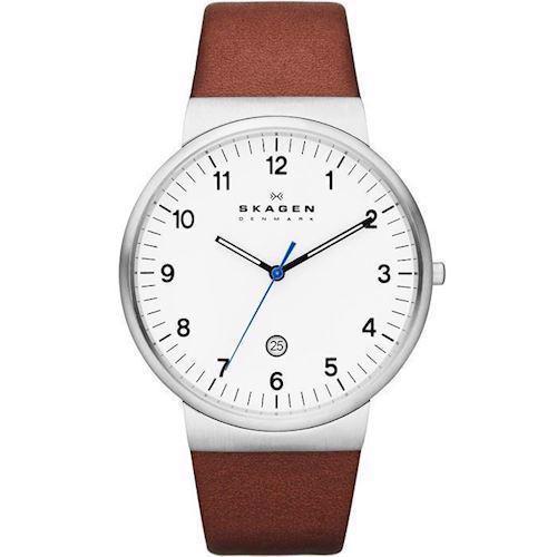 Image of Skagen Klassisk blank stål quartz med tre visere herre ur, model SKW6082